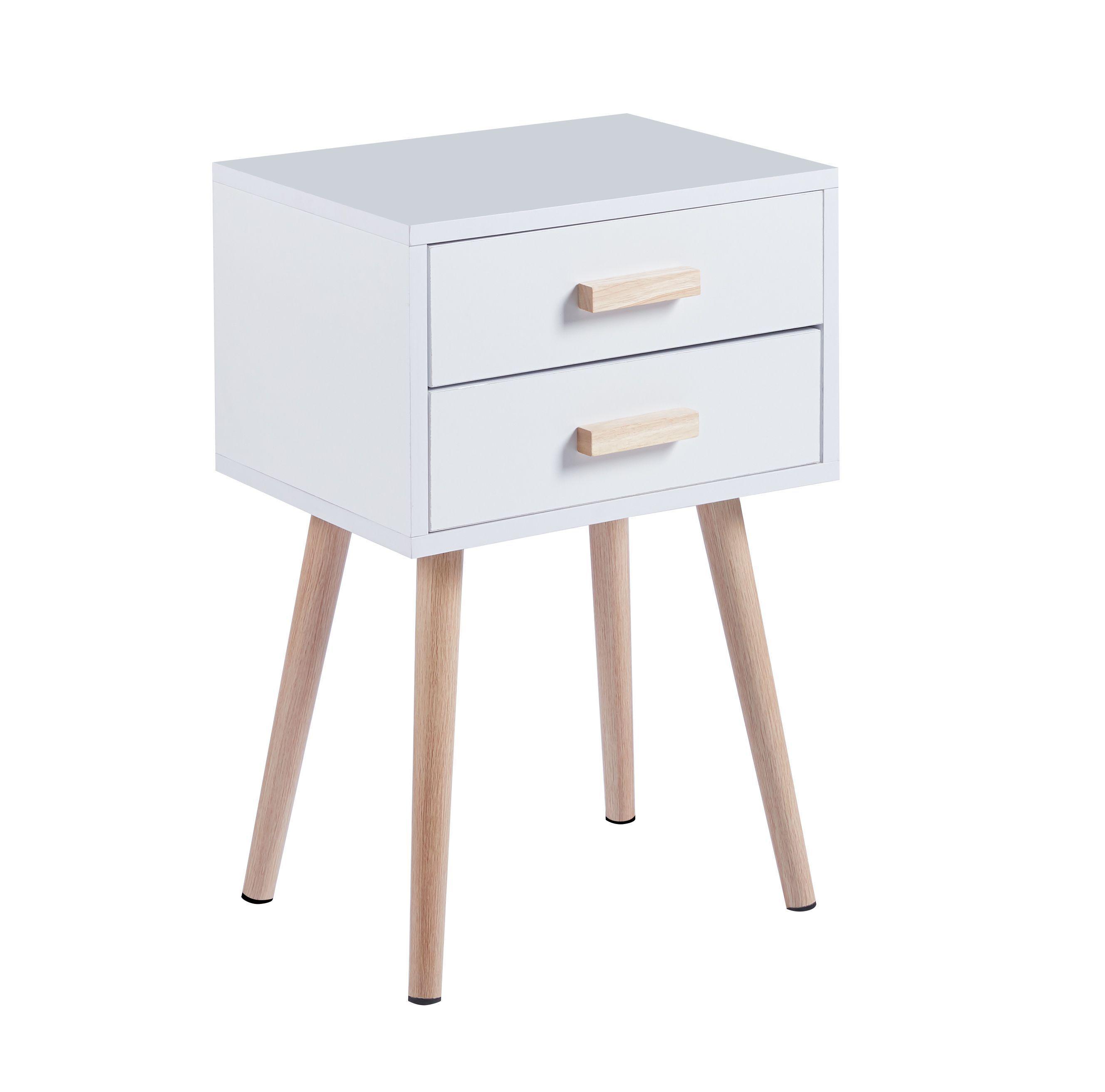VELADOR MINIMALISTA EAMES TWIN BLANCO DOBLE CAJON - MESA DE NOCHE-4