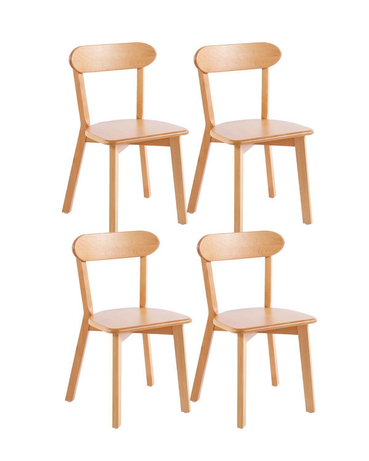 Pack 4 Sillas Fresno de Madera Living o Exterior-0