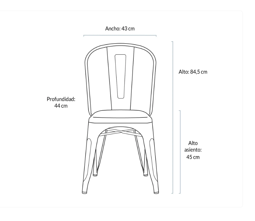 SILLA TOLIX METALICAS PARA RESTAURANT O TERRAZA RESISTENTE -5
