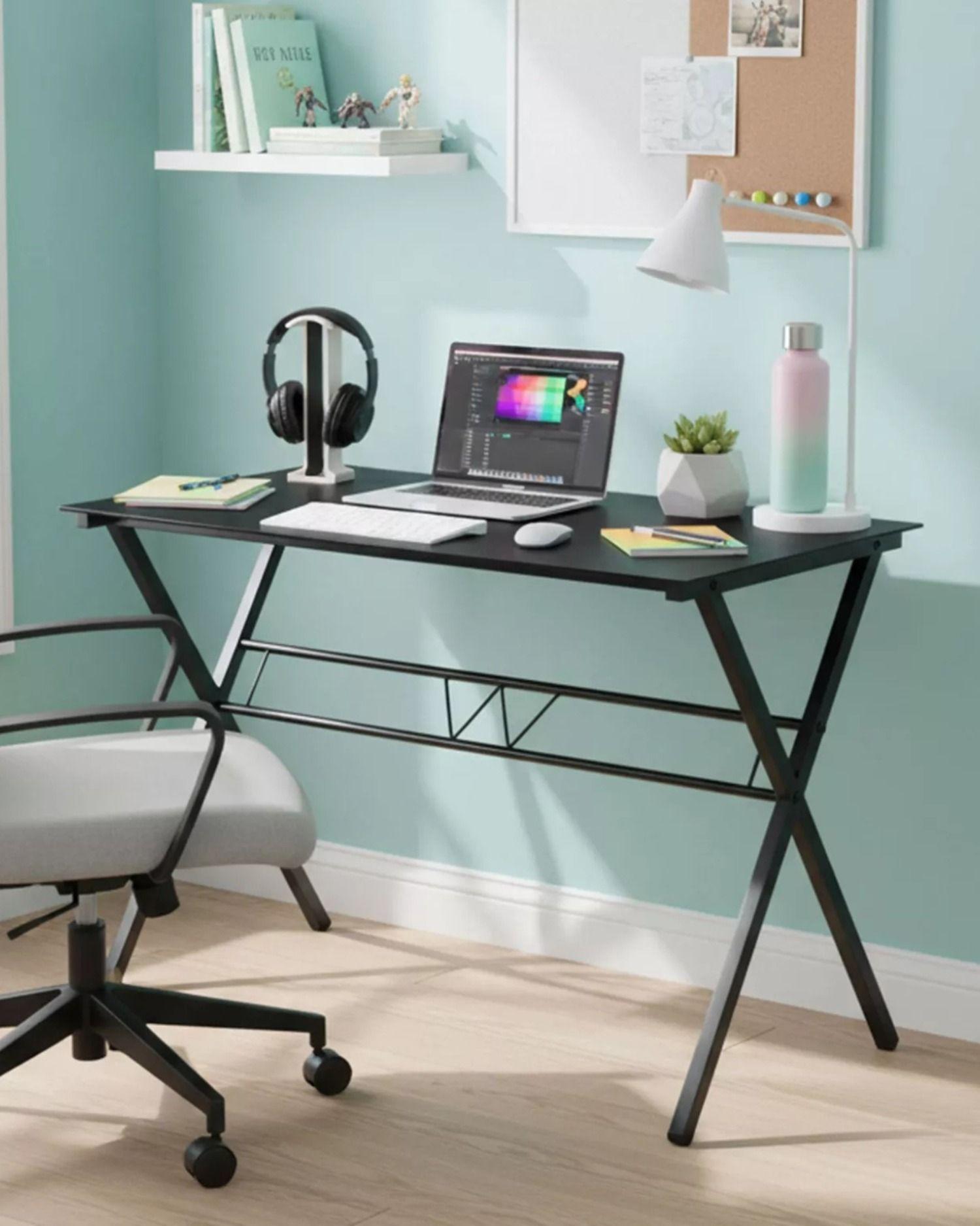 Escritorio Glass Metal Black 110 CM-4