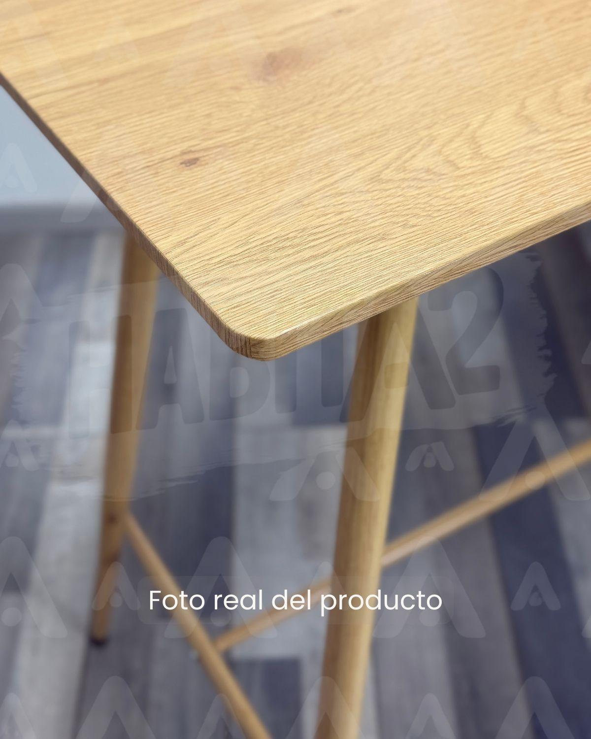 JUEGO DE COMEDOR MESA DE BAR ATLAS 120CM CON 4 TABURETES 77CM -2