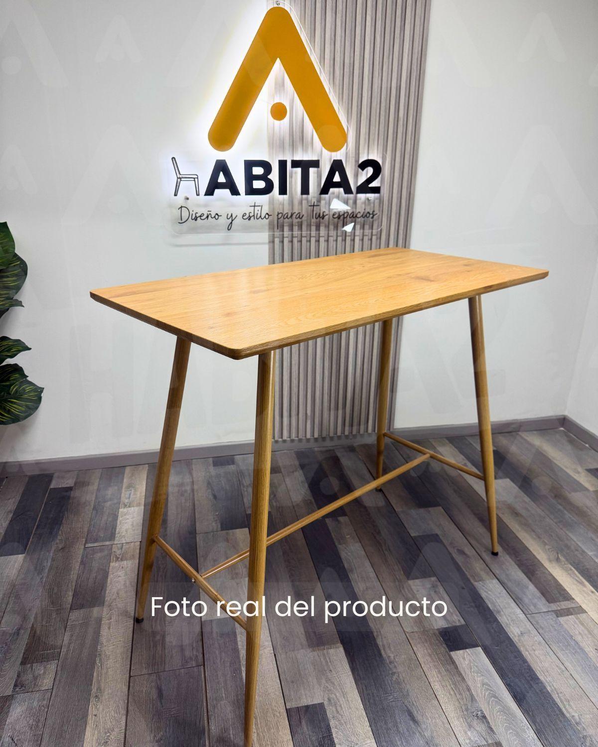 JUEGO DE COMEDOR MESA DE BAR ATLAS 120CM CON 4 TABURETES 77CM -4