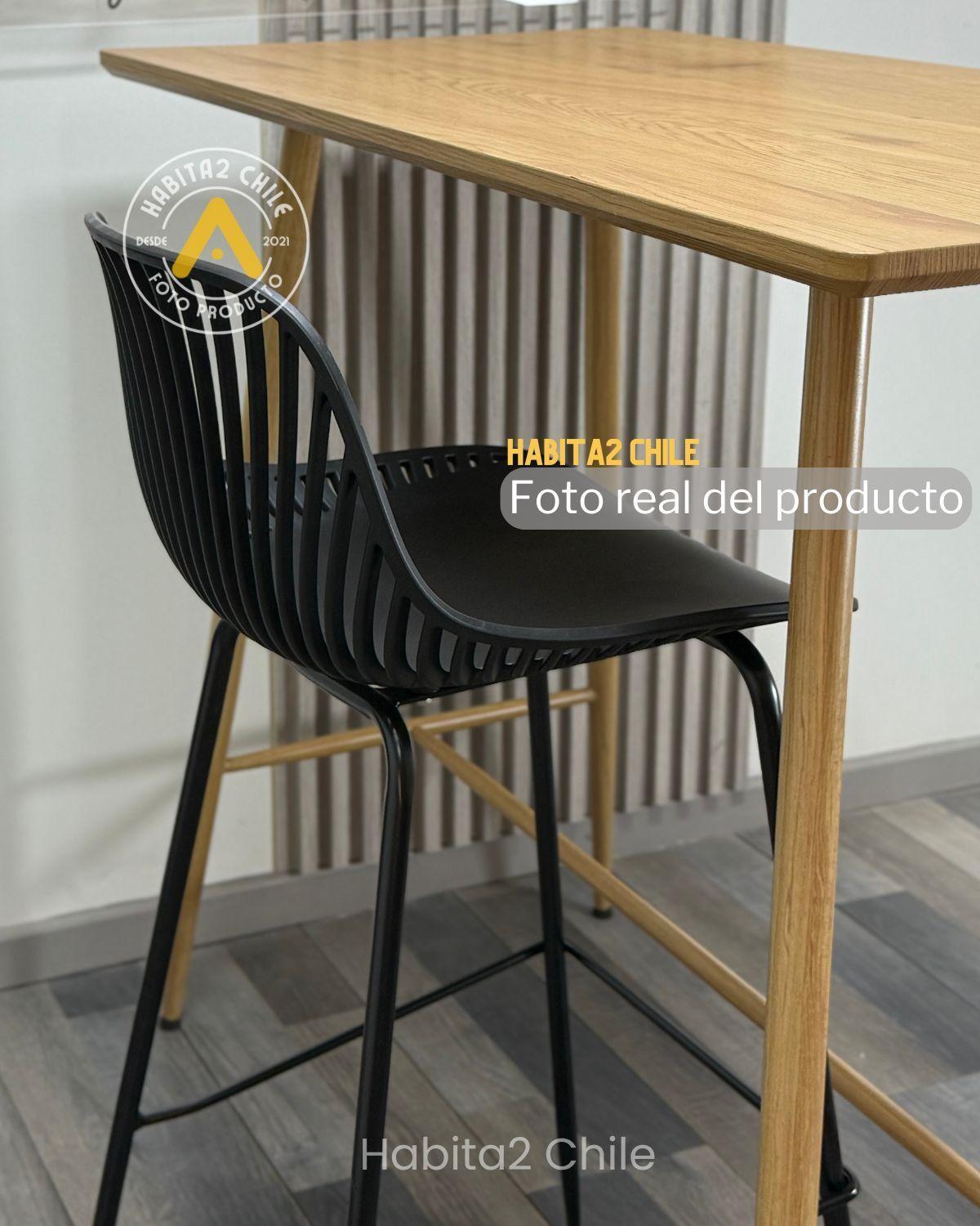 JUEGO DE COMEDOR MESA DE BAR ATLAS 120CM CON 4 TABURETES 77CM -5