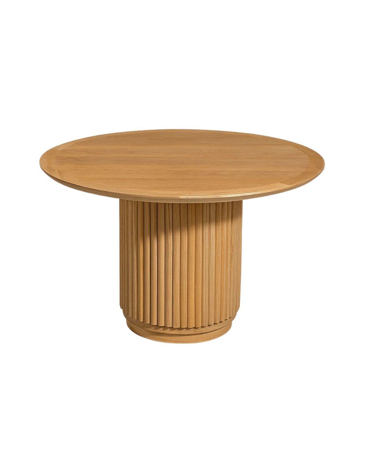 MESA REDONDA RAWI 130CM MADERA NATURAL ALTA CALIDAD-0