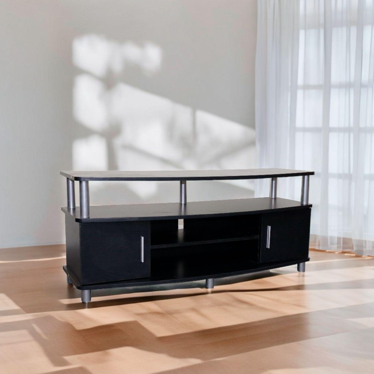 RACK TV ELEGANT NOIR 120CM RESISTENTE ESTRUCTURA COLOR NEGRO-2