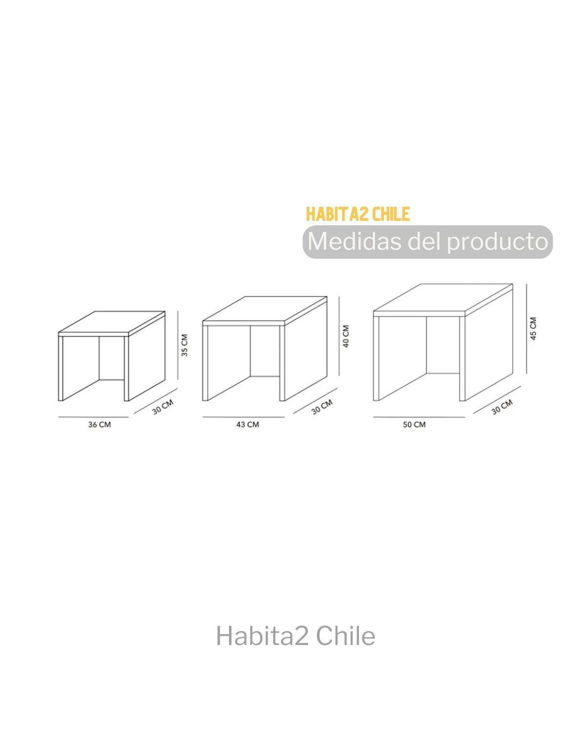 MESA DE CENTRO CUADRADAS MINIMALISTAS - 3 PIEZAS-2