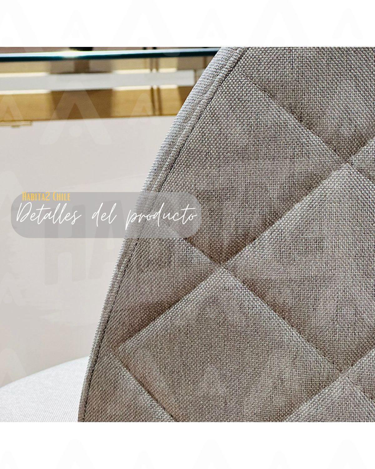 SILLA PARA COMEDOR NORDIC PATAS SIMIL MADERA CON ASIENTO TAPIZADO EN LINO Y DISEÑO DIAMANTE-6