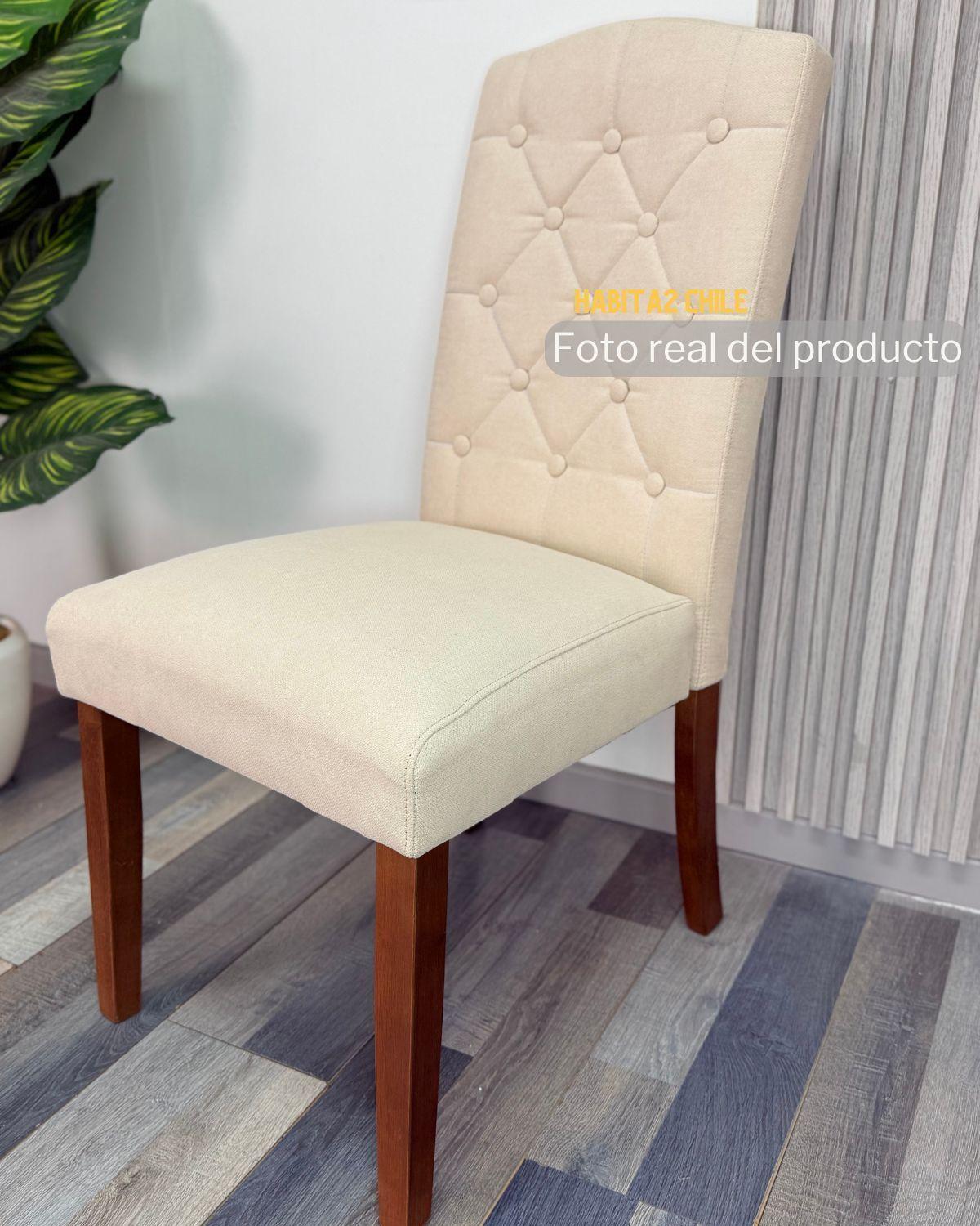 PACK 4 SILLAS CON TAPIZ LINO IMPERIAL ACOLCHADA-3