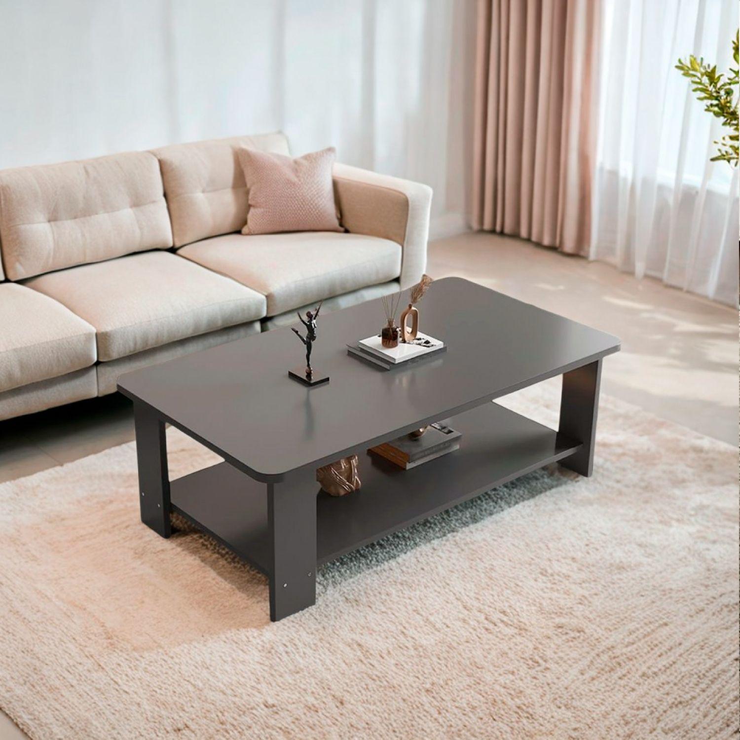 MESA DE CENTRO 100CM GRIS ESTRUCTURA MDF -3