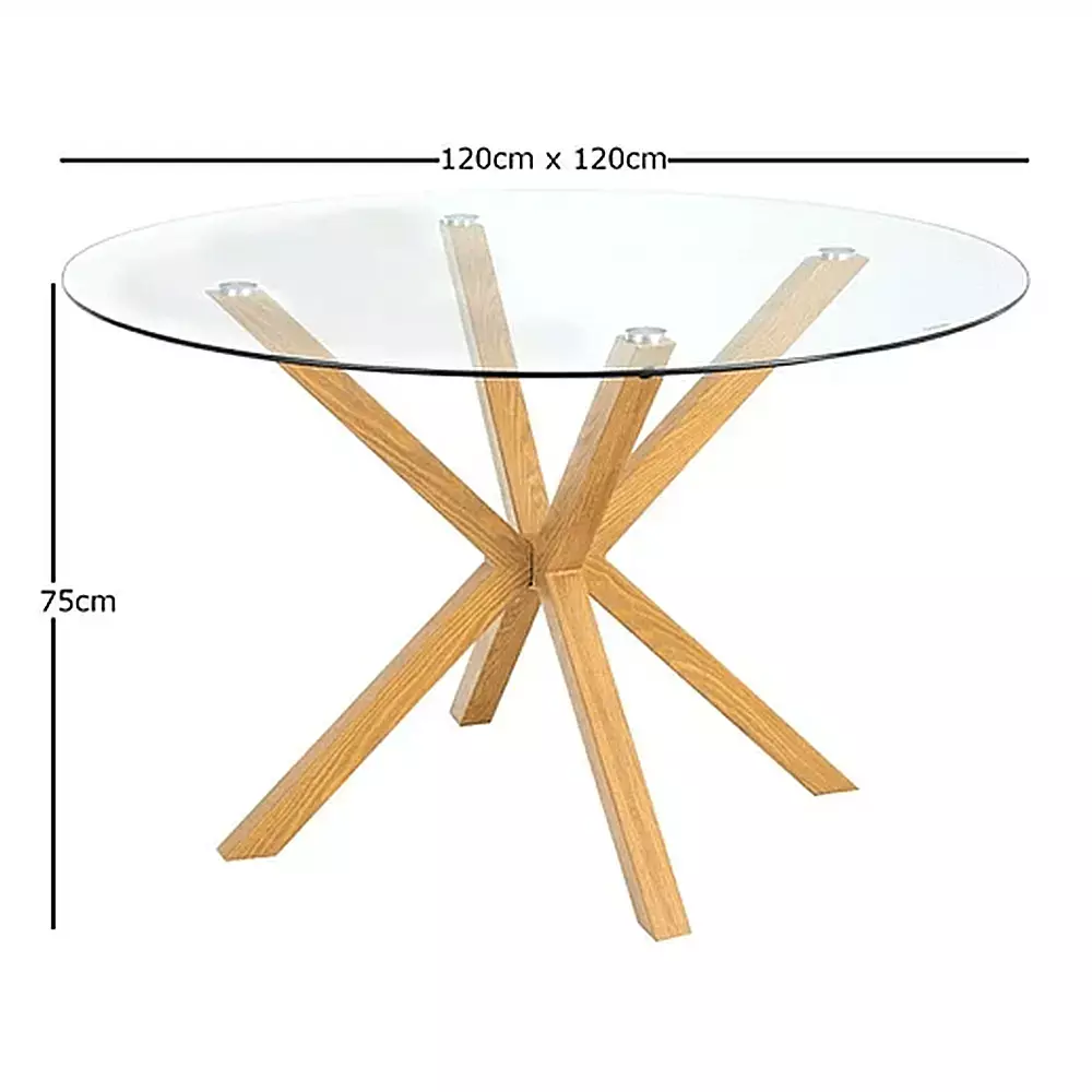 MESA NORDIC VIDRIO 120CM REDONDA-3