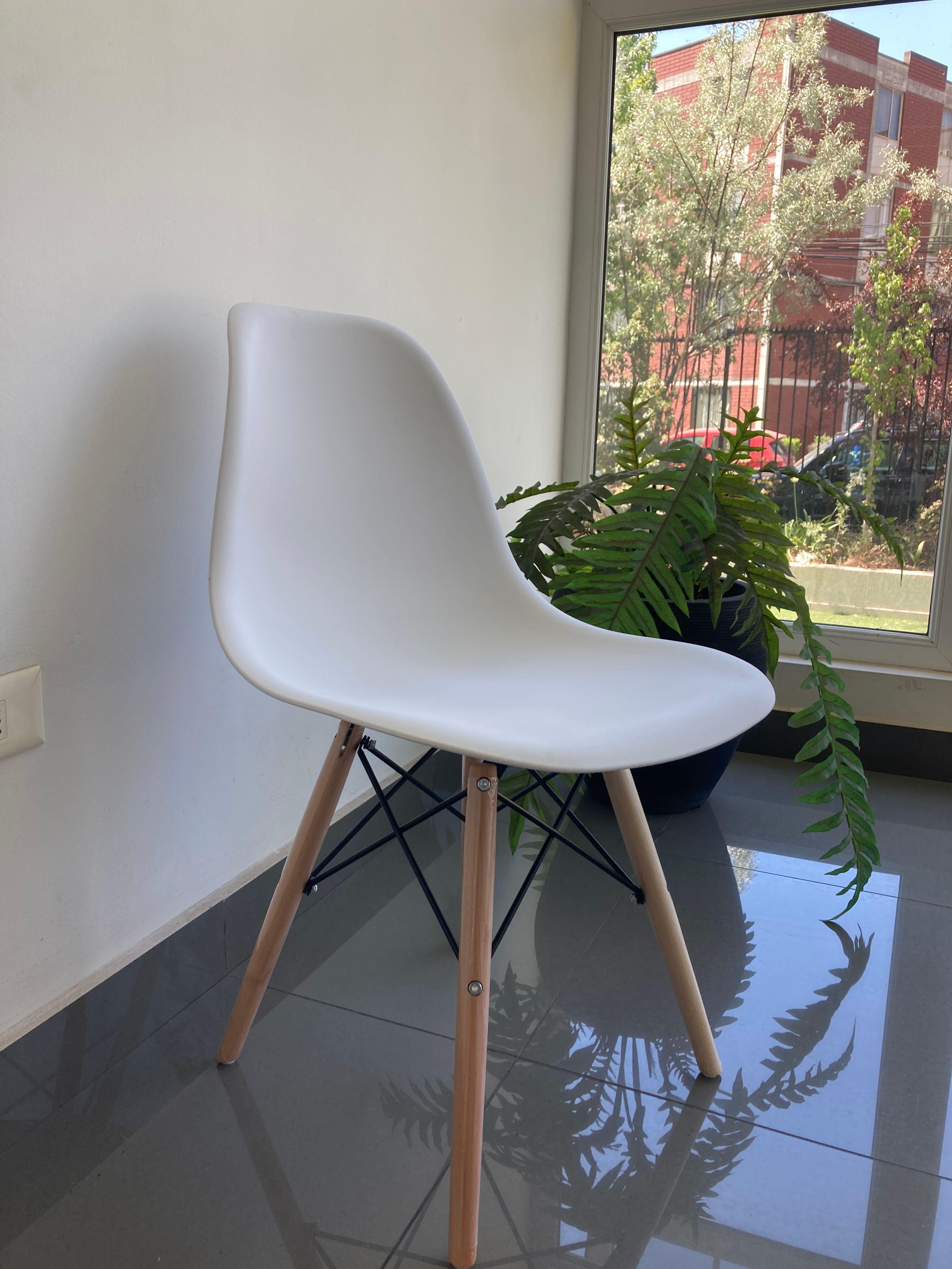 PACK 4 SILLAS EAMES BASE METAL MADERA ASIENTO RESISTENTE-3
