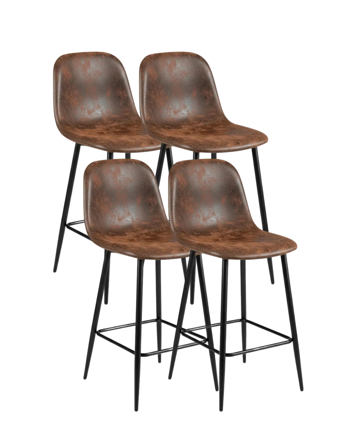 Set 4 Taburetes de Bar Trendy Ecocuero-0