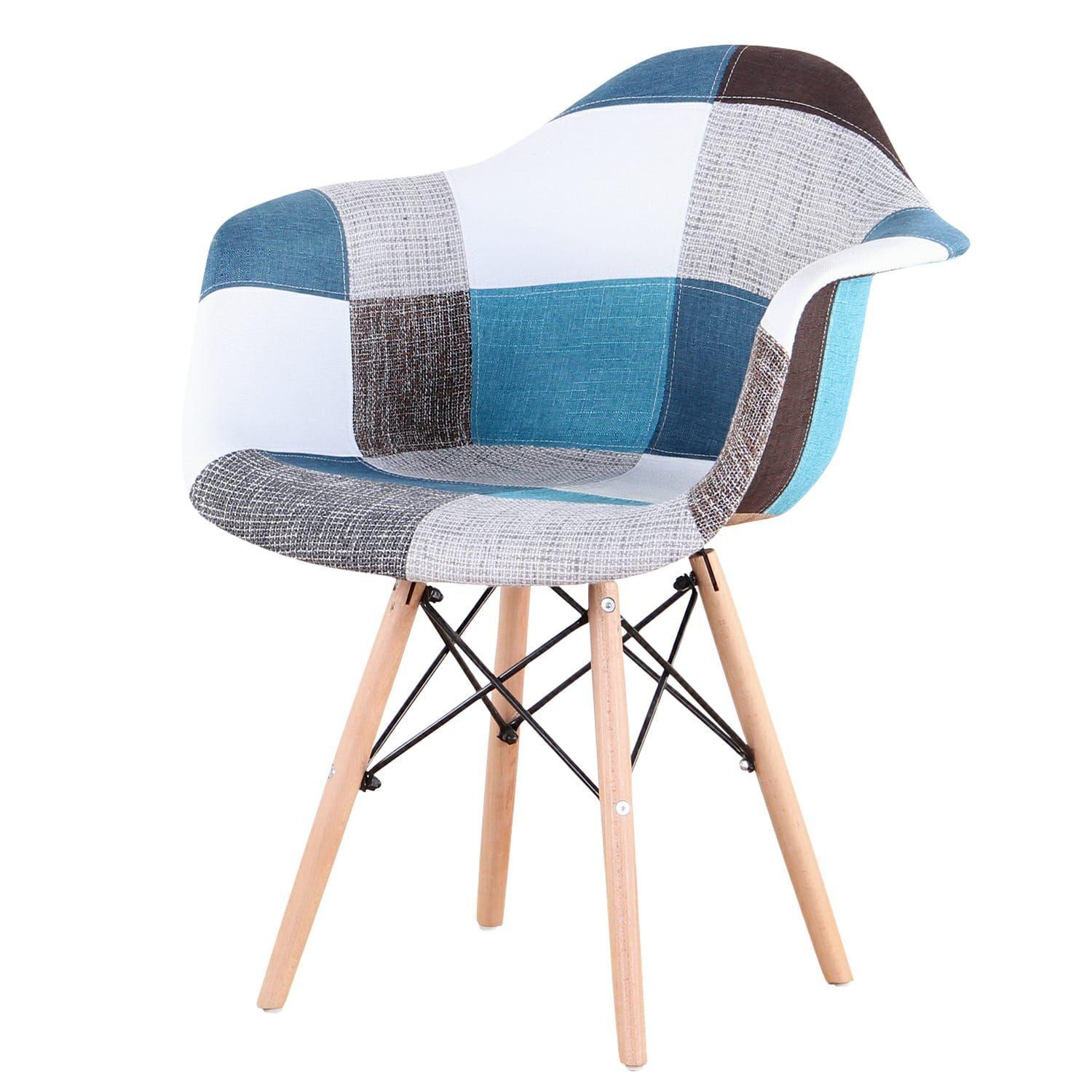 SITIAL BUTACA PATCHWORK CON PATAS TIPO EAMES-0