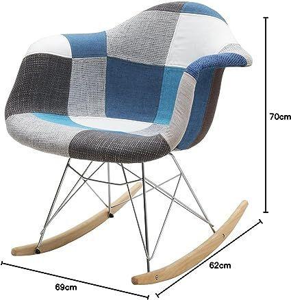 MECEDORA SILLA ROCKING ASIENTO PATCH CHENILLE-4