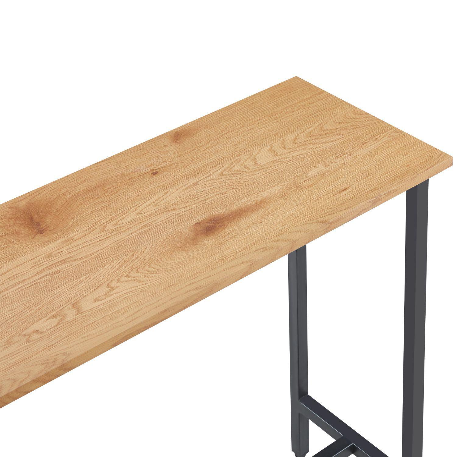 ARRIMO PARA LIVING INDUSTRIAL TOPE MADERA ESTRUCTURA METAL 120CM -2