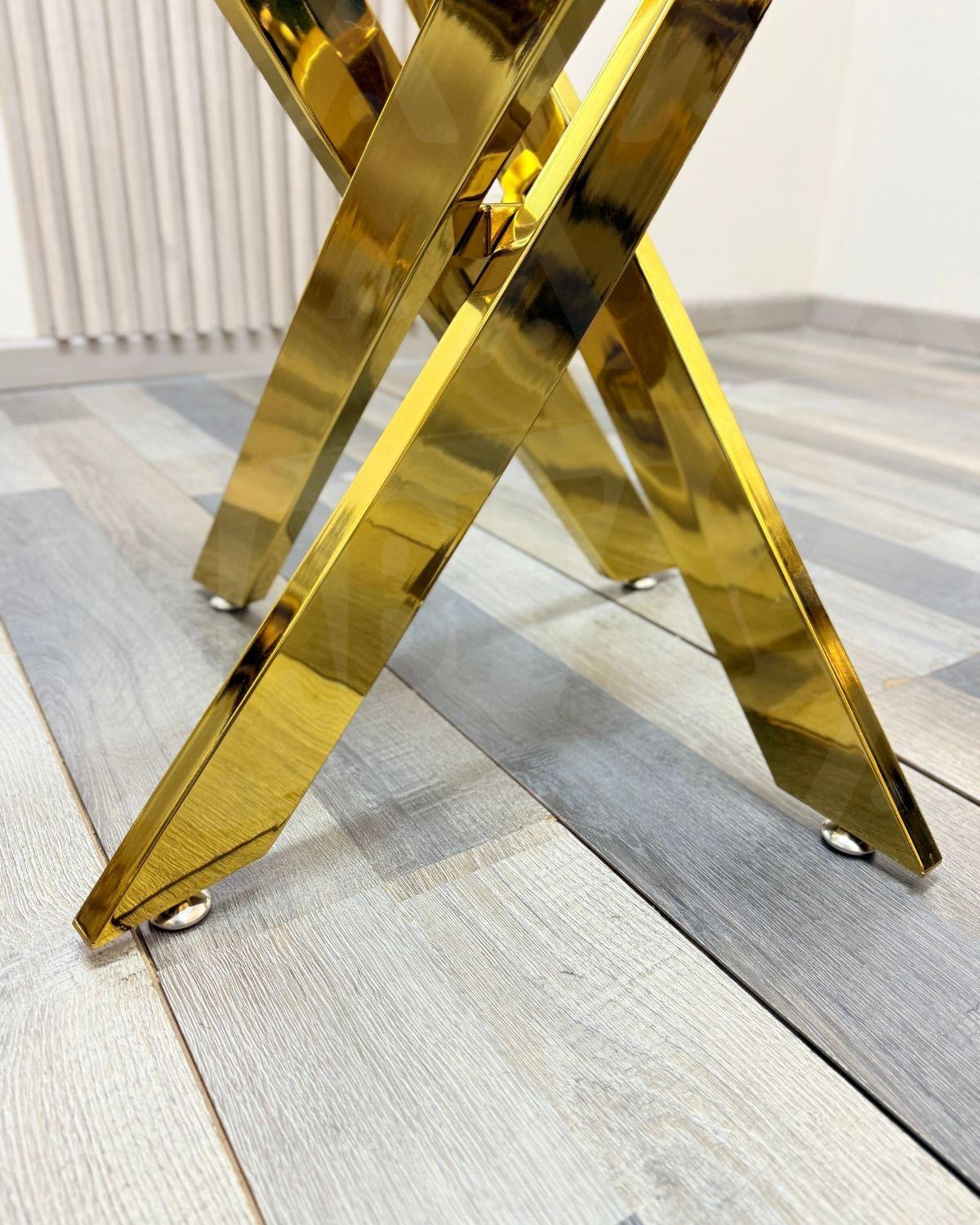 MESA AUXILIAR DE CRISTAL CON BASE DORADA DUBAI-2
