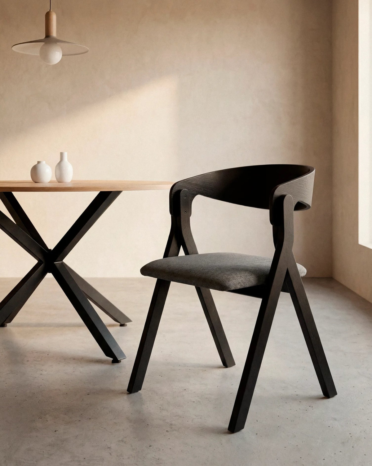Silla acolchada Oporto de Madera-1