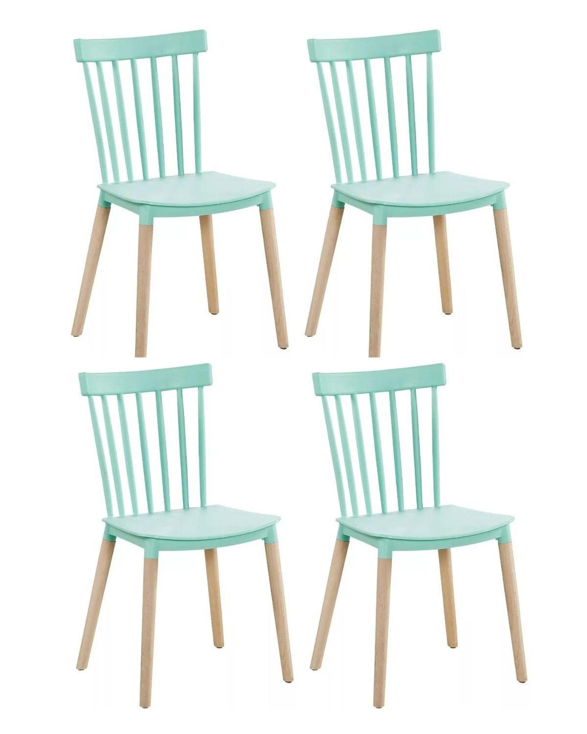 PACK 4 SILLAS WINDSOR DE POLIPROPILENO PARA COMEDOR CON PATAS DE MADERA-0