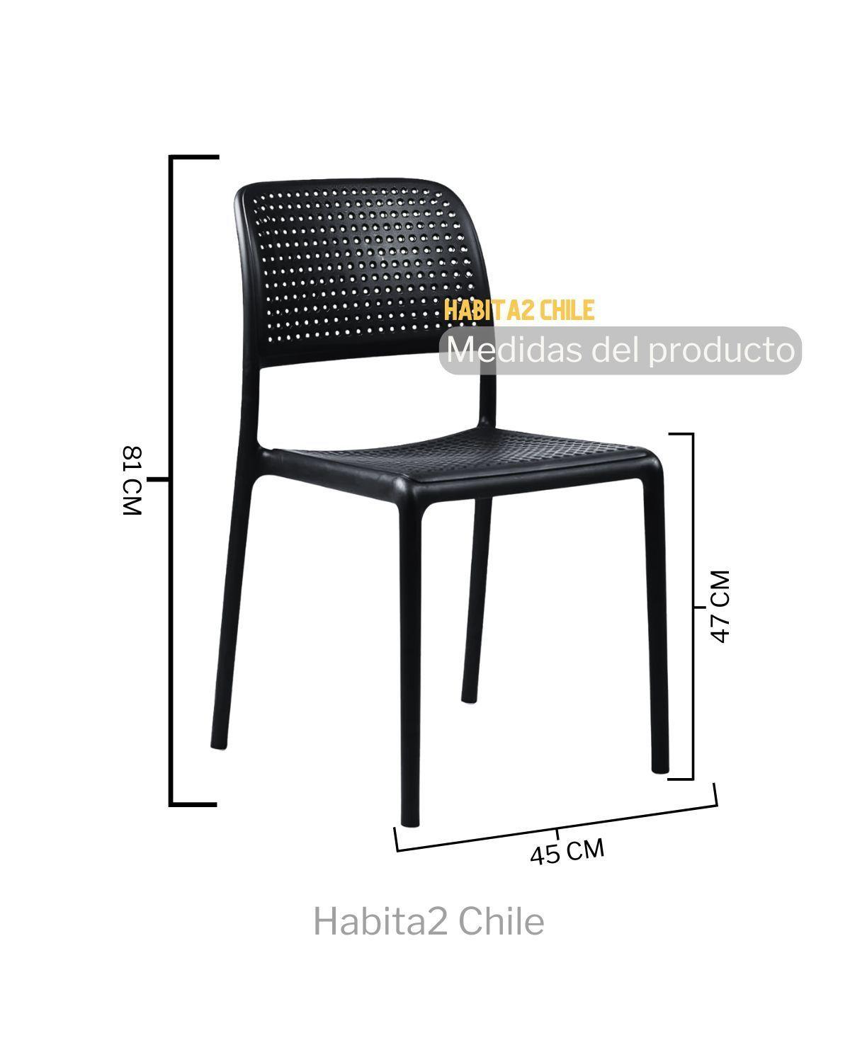 SILLA URBAN BLACK POLIPROPILENO INTERIOR O EXTERIOR-2
