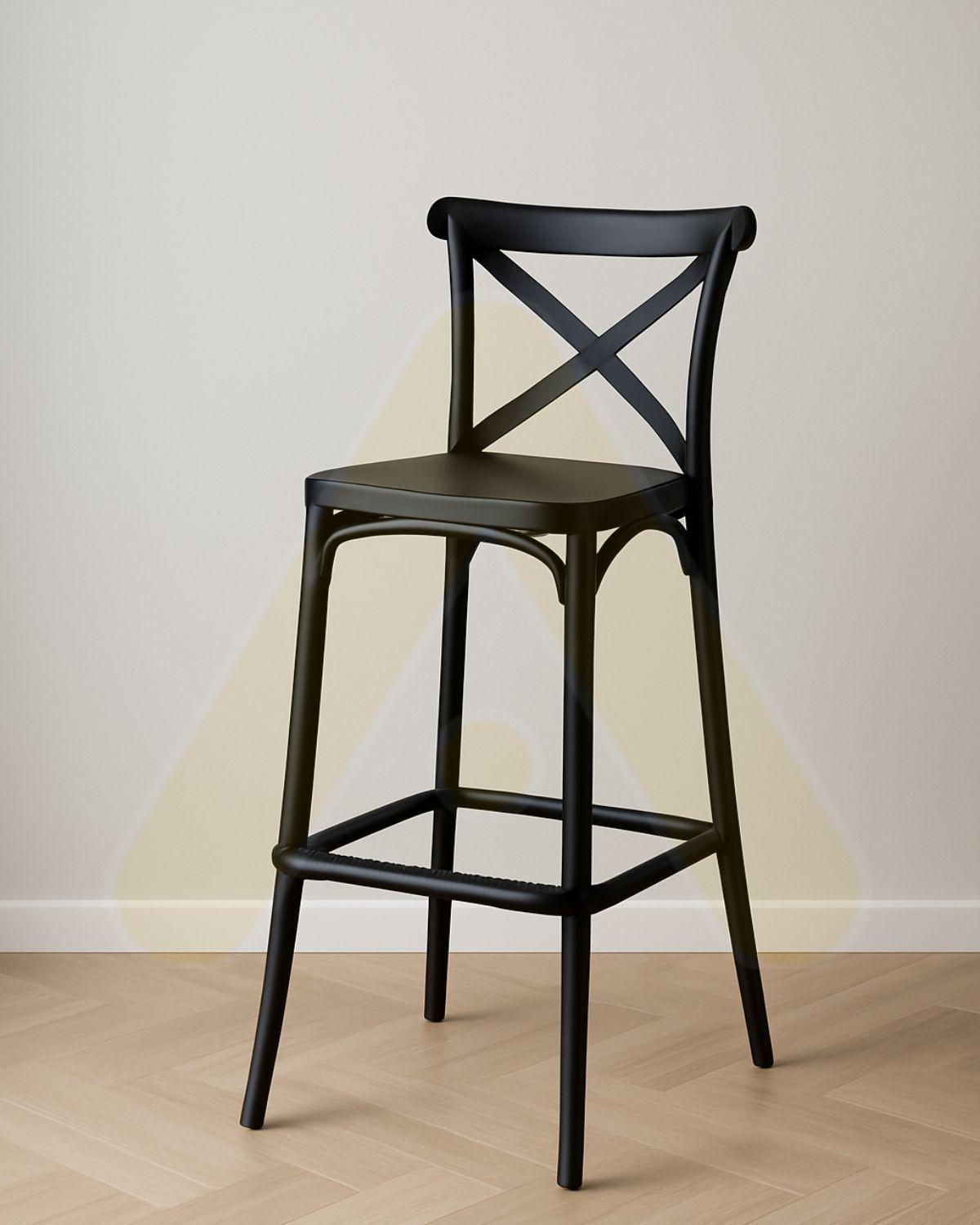 COMEDOR ALTO DANUBIO BLACK 4 TABURETES 65 CM NEGROS-5