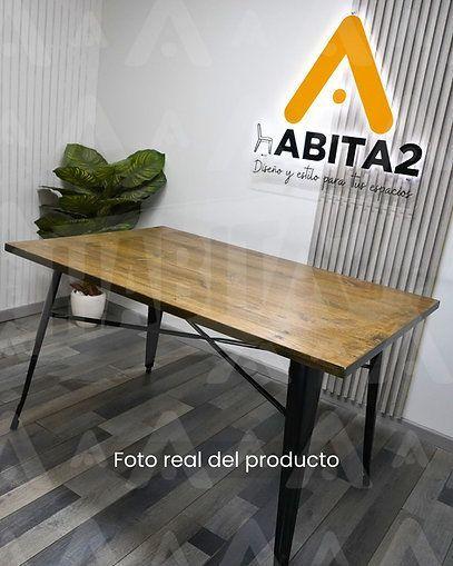JUEGO DE COMEDOR 6 PUESTOS TOLIX MESA RECTANGULAR 140CM-4