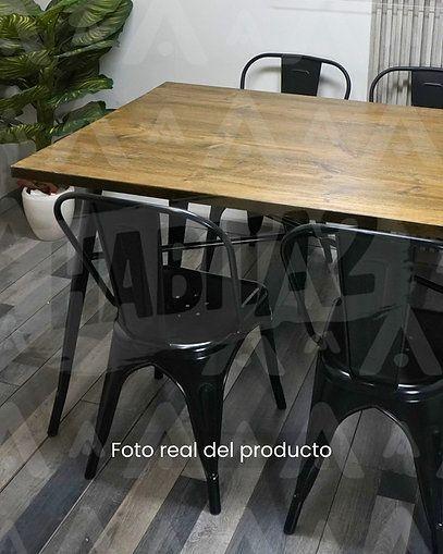 JUEGO DE COMEDOR 6 PUESTOS TOLIX MESA RECTANGULAR 140CM-5