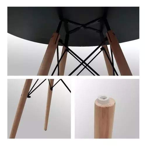 JUEGO DE COMEDOR 4 PUESTOS SILLAS URBAN POLIPROPILENO + MESA EAMES 100CM BASE METAL Y MADERA-3