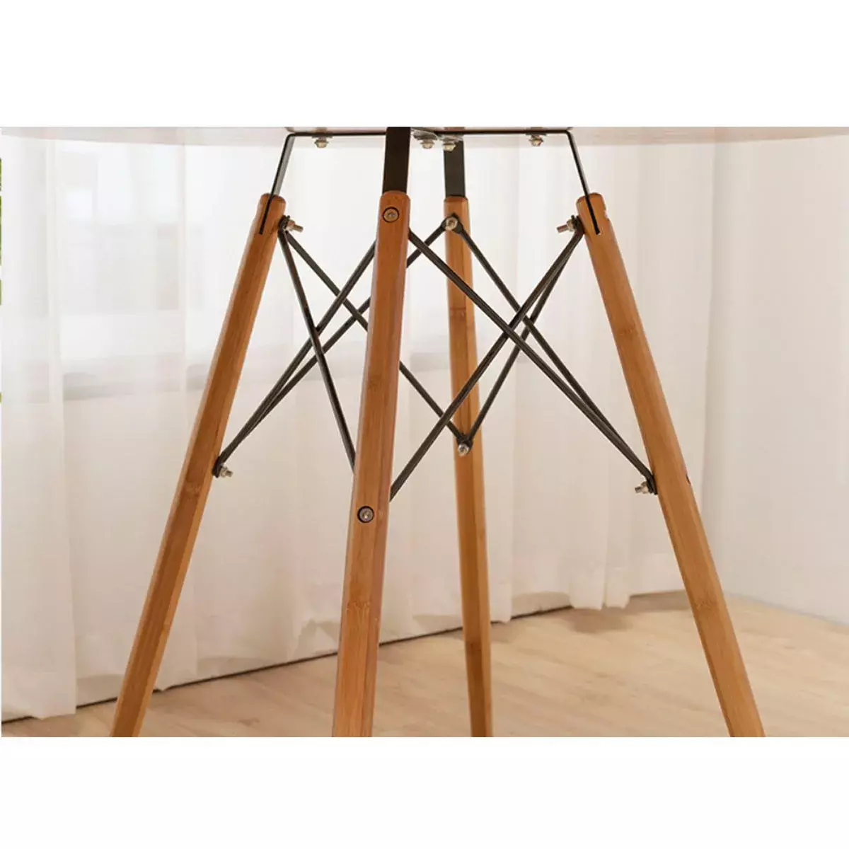 MESA CON PATAS TIPO EAMES 80CM Y CUBIERTA DE MADERA-3