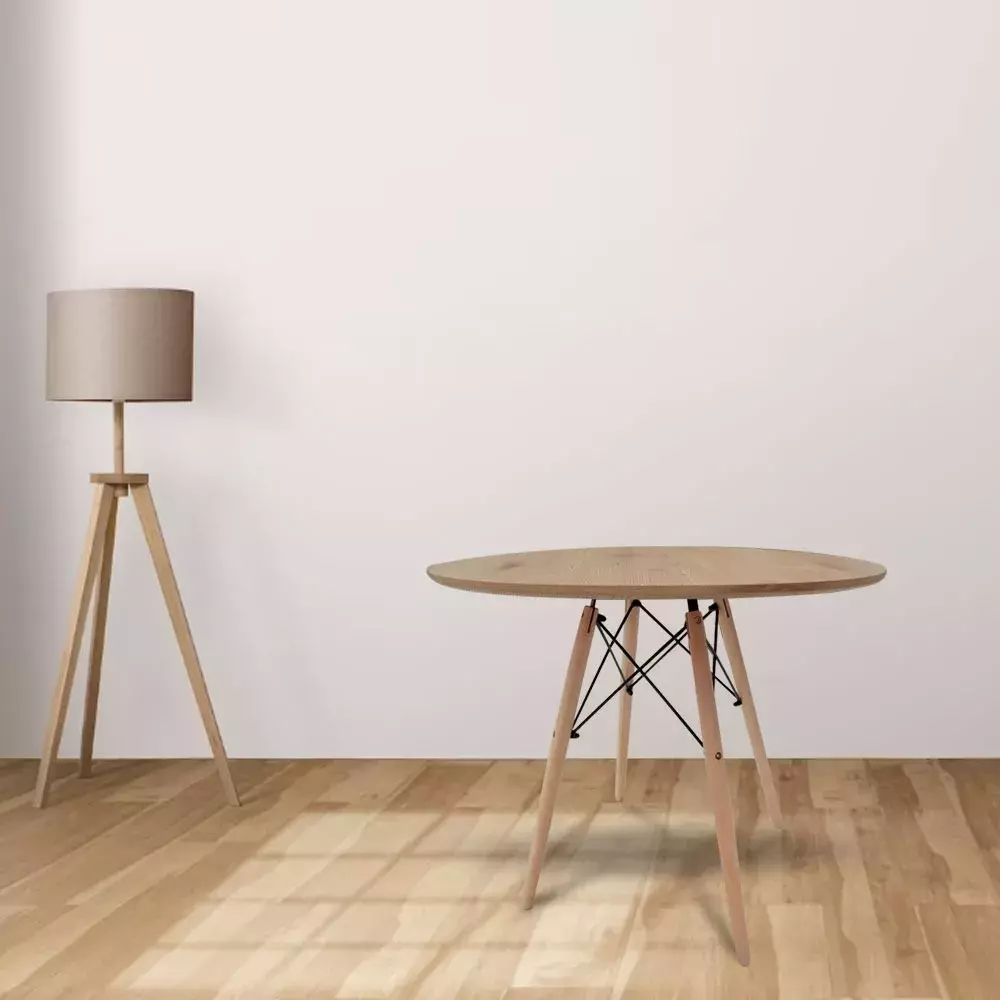 MESA CON PATAS TIPO EAMES 80CM Y CUBIERTA DE MADERA-4