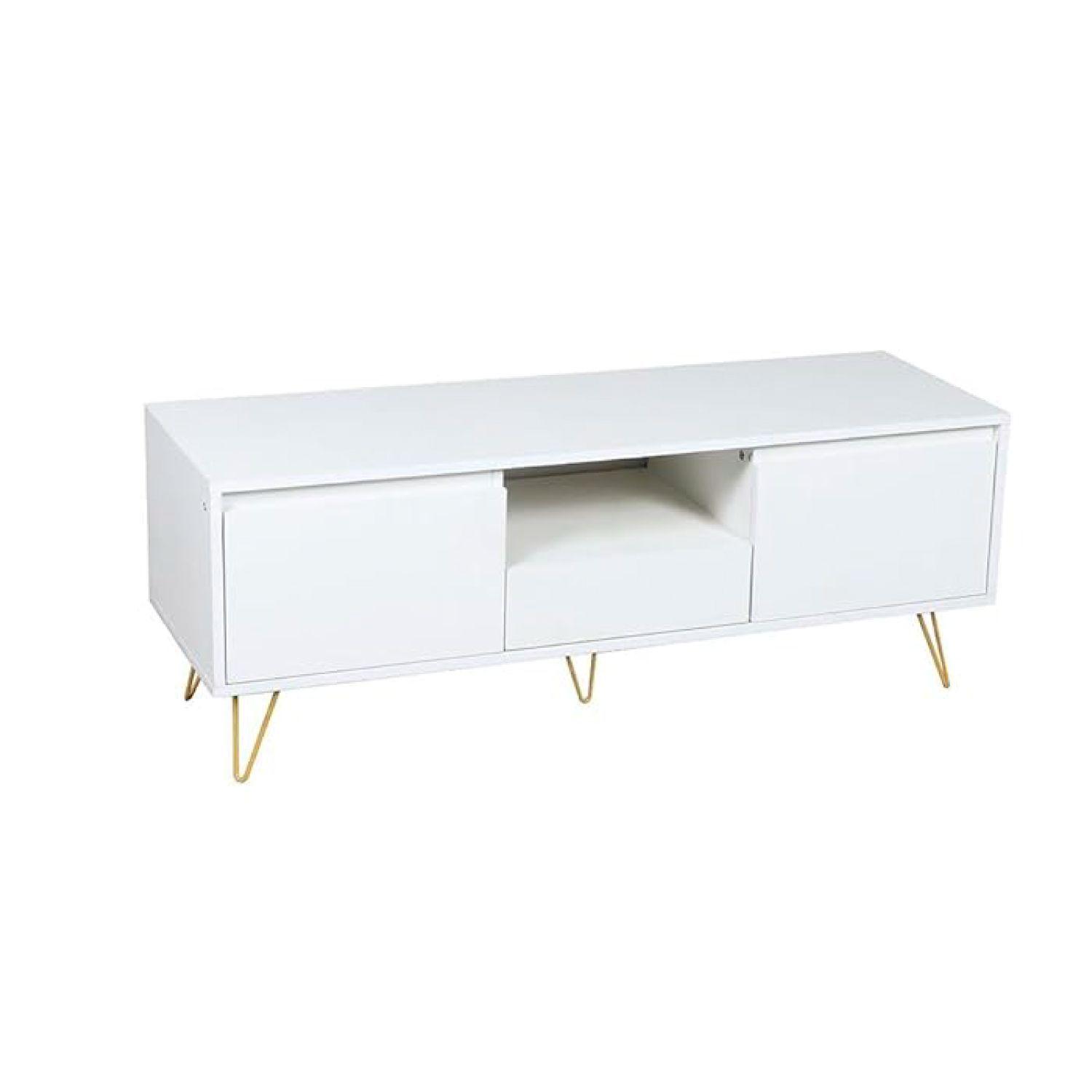 BUFFET WHITE O RACK TV 2 CAJONES 120CM -4