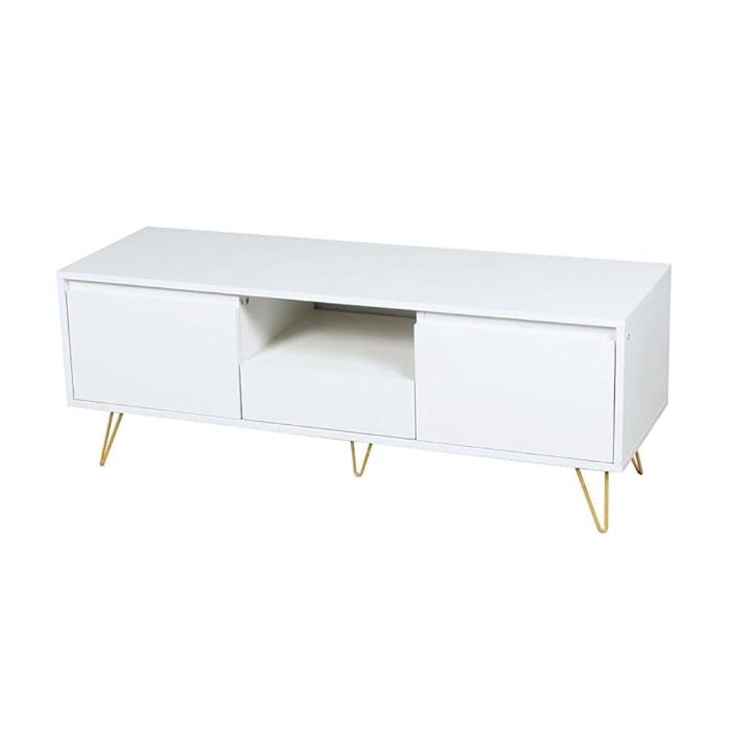BUFFET WHITE O RACK TV 2 CAJONES 120CM -5