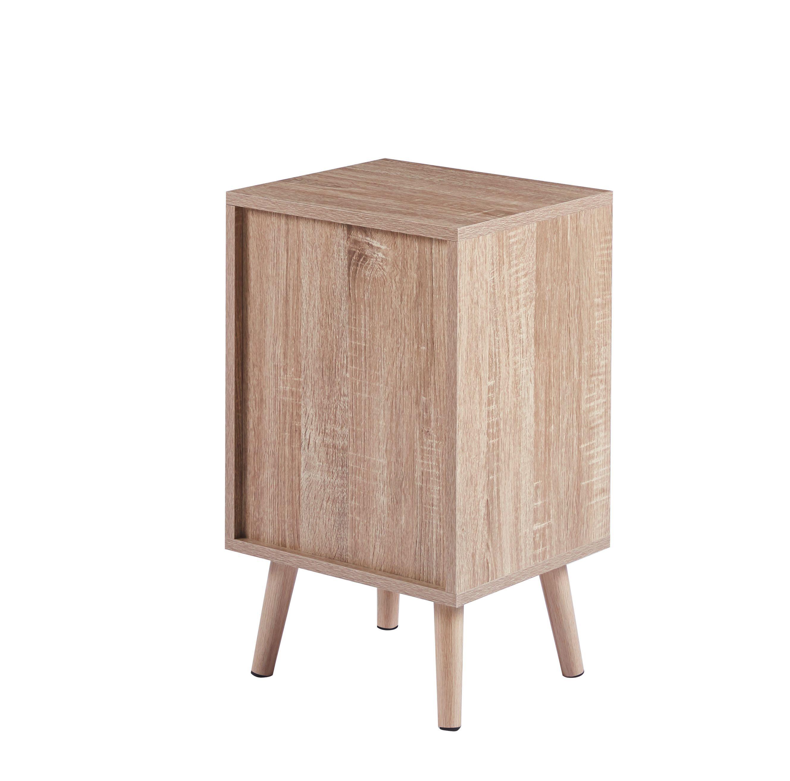 VELADOR BICOLOR O MESA DE NOCHE 58X30X35 - NEGRO BLANCO-2