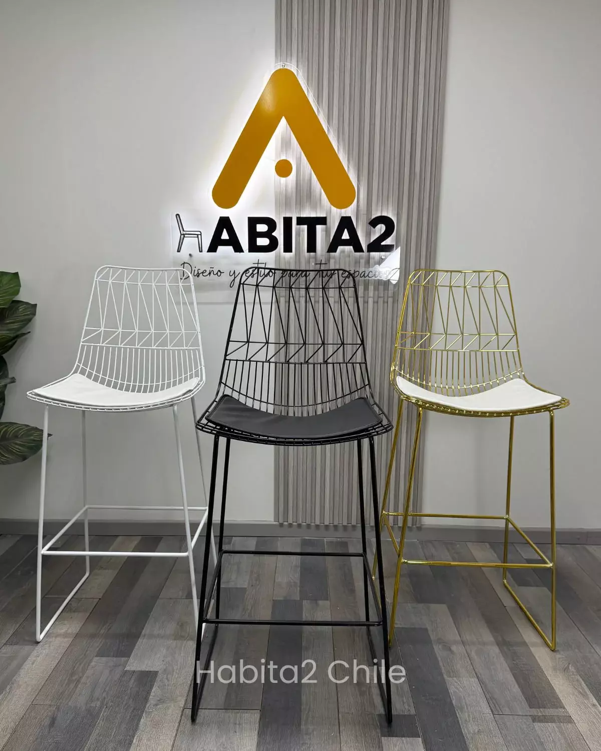 TABURETE O SILLA DE BAR 75 CM ELEGANT METALICO -2