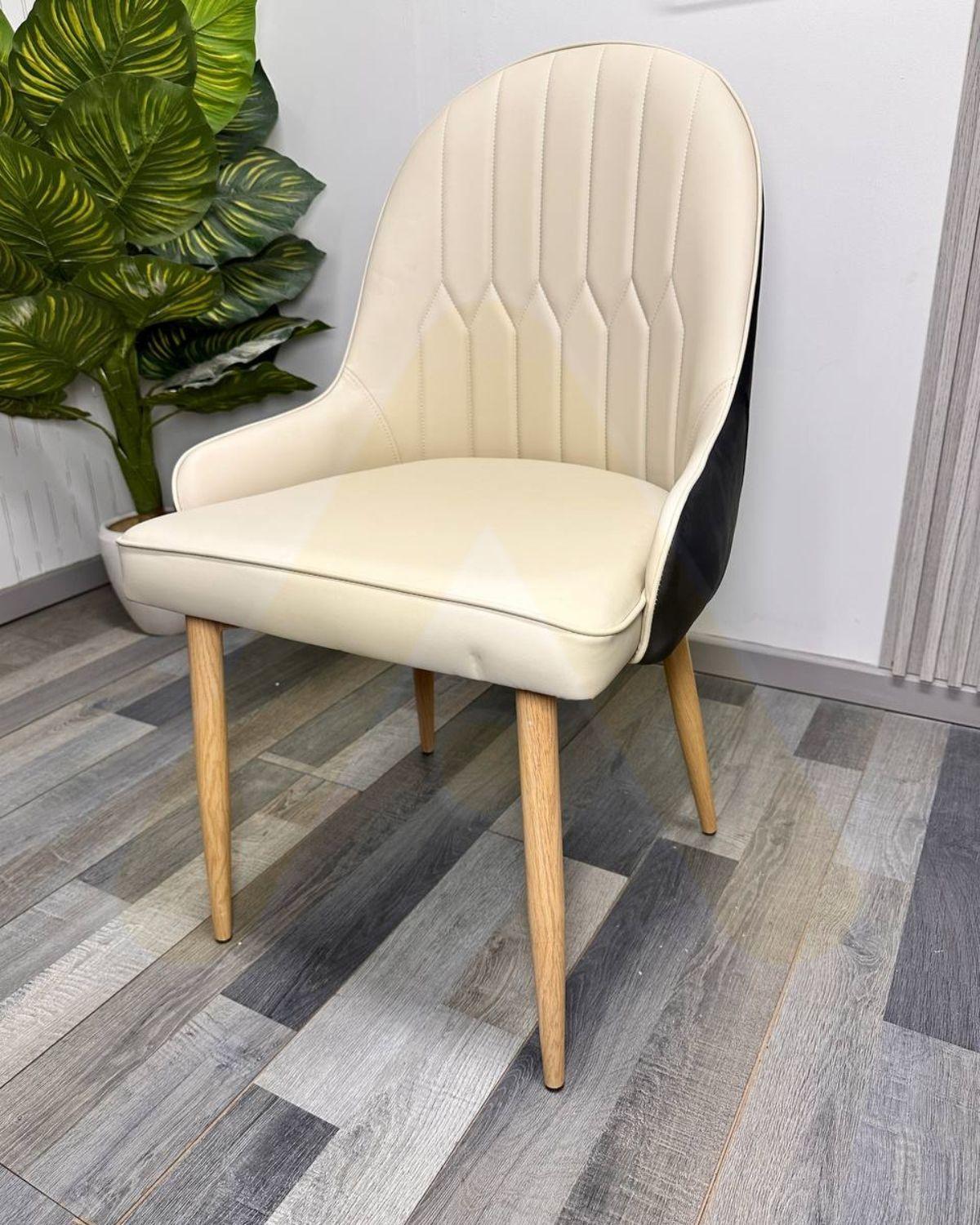 SITIALES DE CUERO SINTETICO MALALA WOOD BEIGE - 2 UNIDADES-5