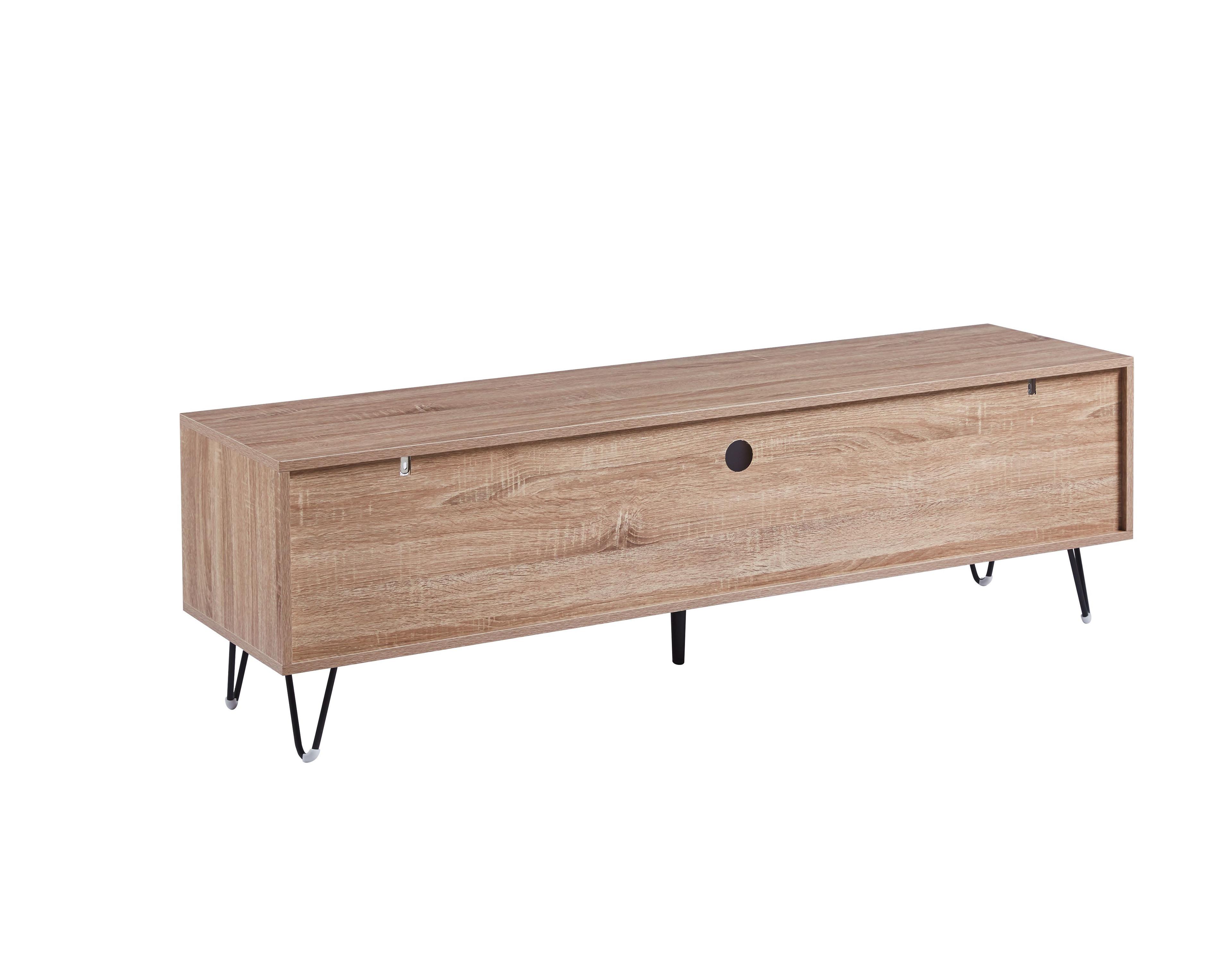 RACK DE TV PARIS 150CM 2 CAJONES MINIMALISTA - CAFE CLARO-5