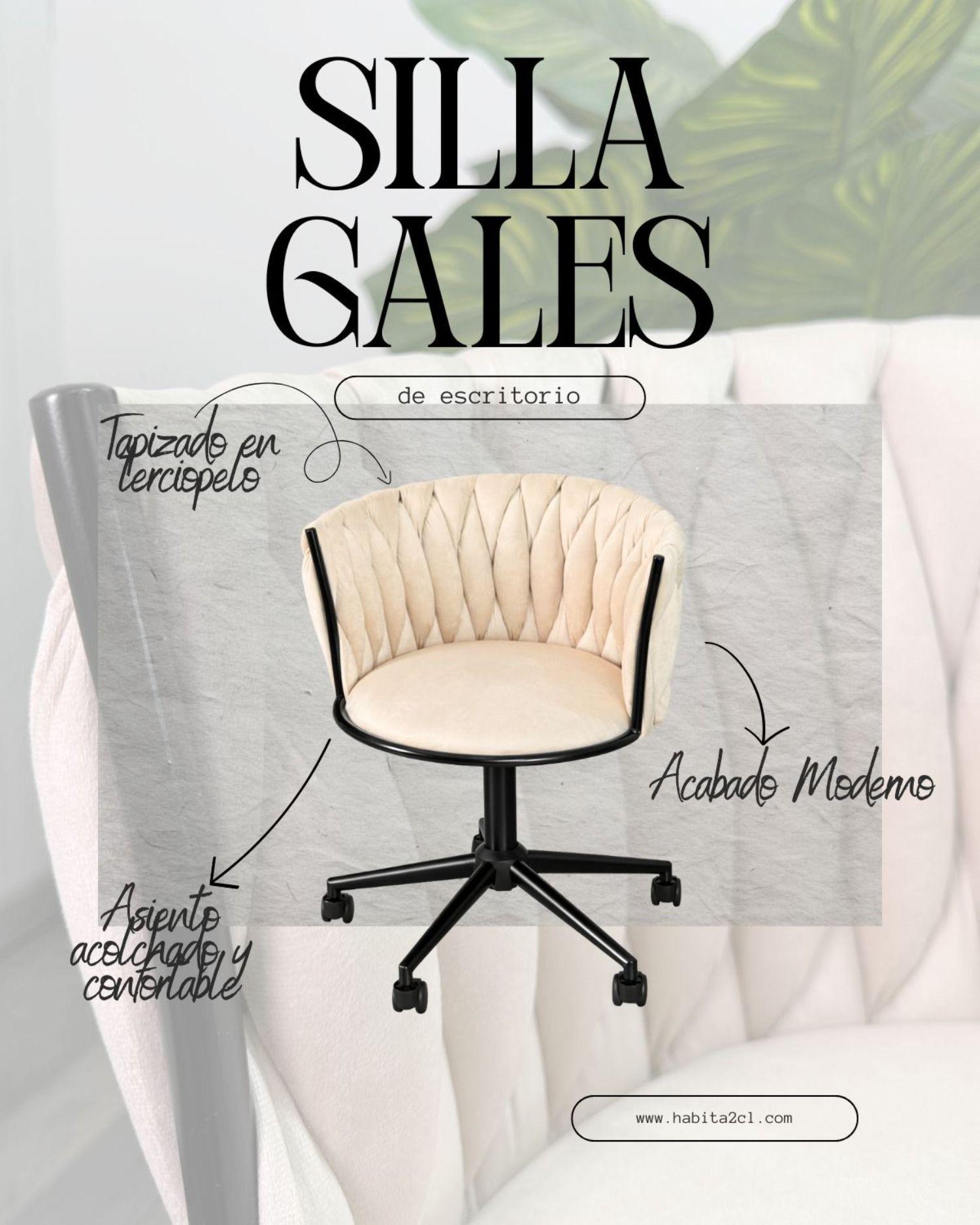 Pack 2 Sillas Manicuristas Giratorias Gales GlamBlack-2