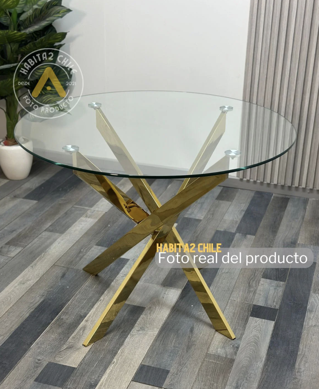 MESA REDONDA DUBAI GOLD100 CM -2