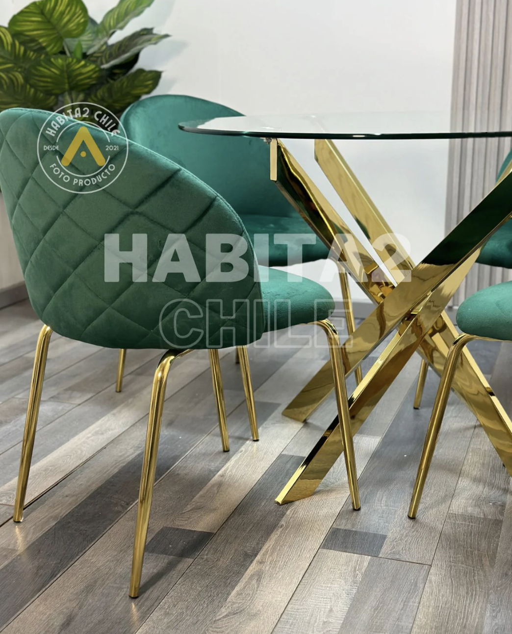 MESA REDONDA DUBAI GOLD100 CM -3