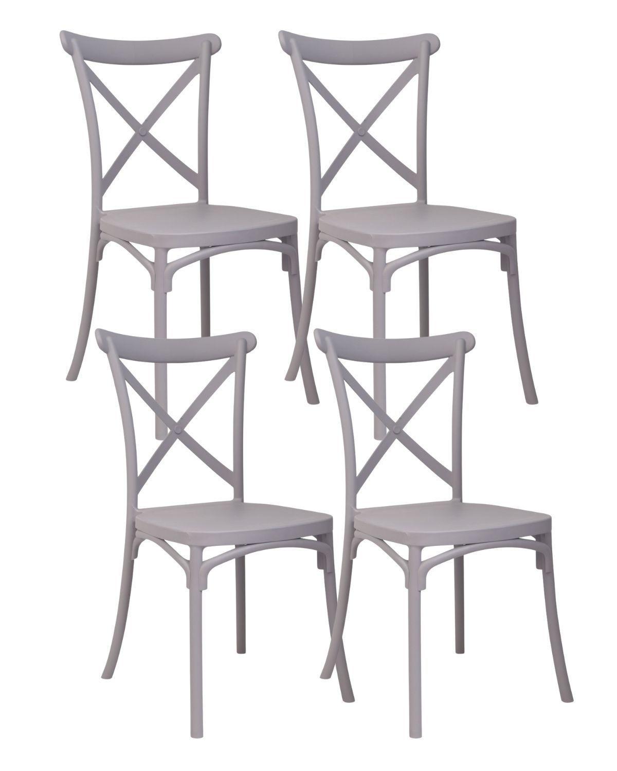 PACK 4 SILLAS PARA COMEDOR SENA O TERRAZA DE POLIPROPILENO-0