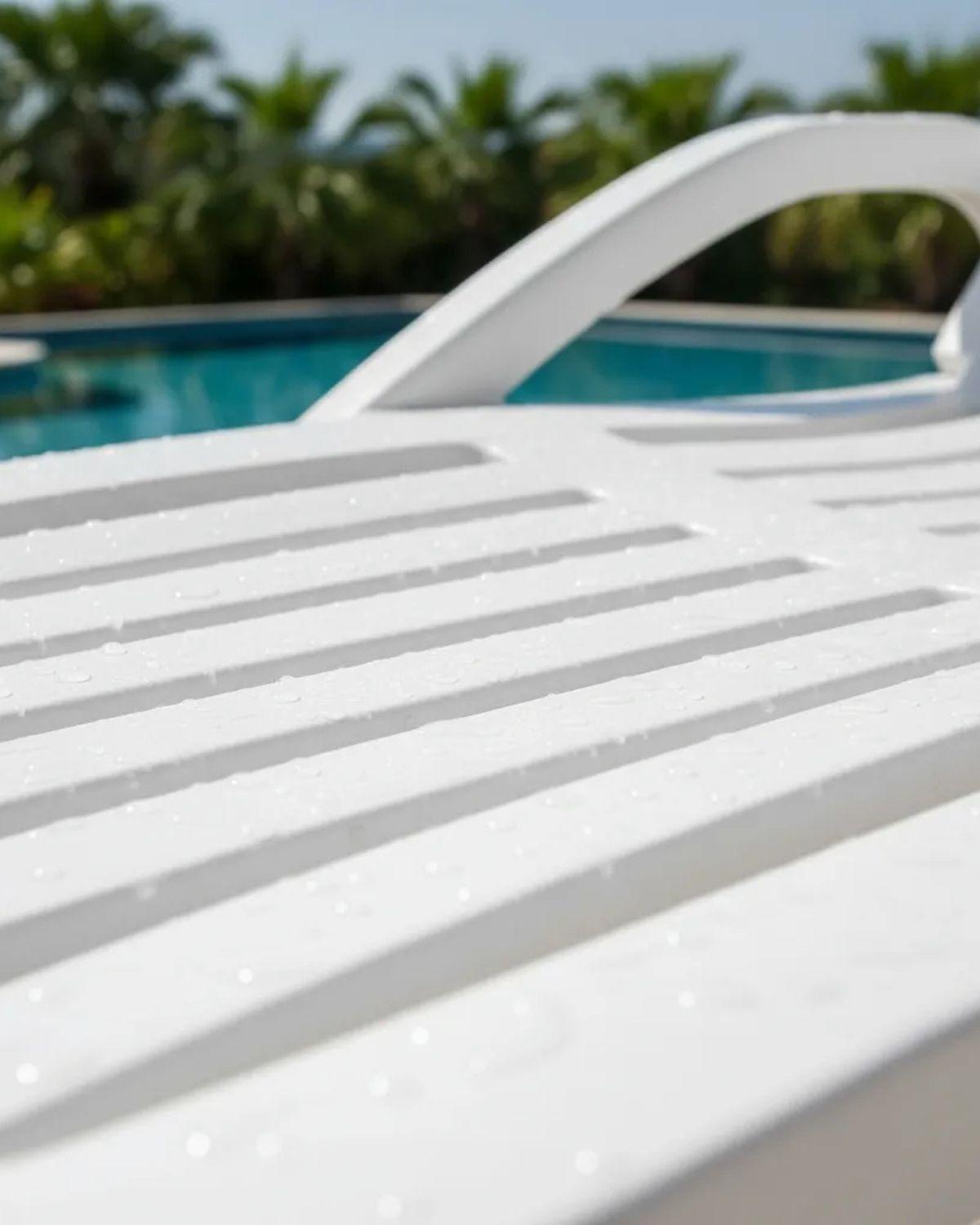 REPOSERA SILLA BLANCA SUMMER - PLASTICA RECLINABLE-2