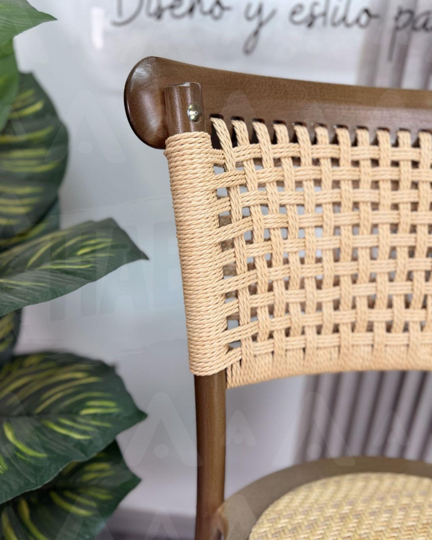 Taburete de Madera y Cuerda 66 cm Greta-2