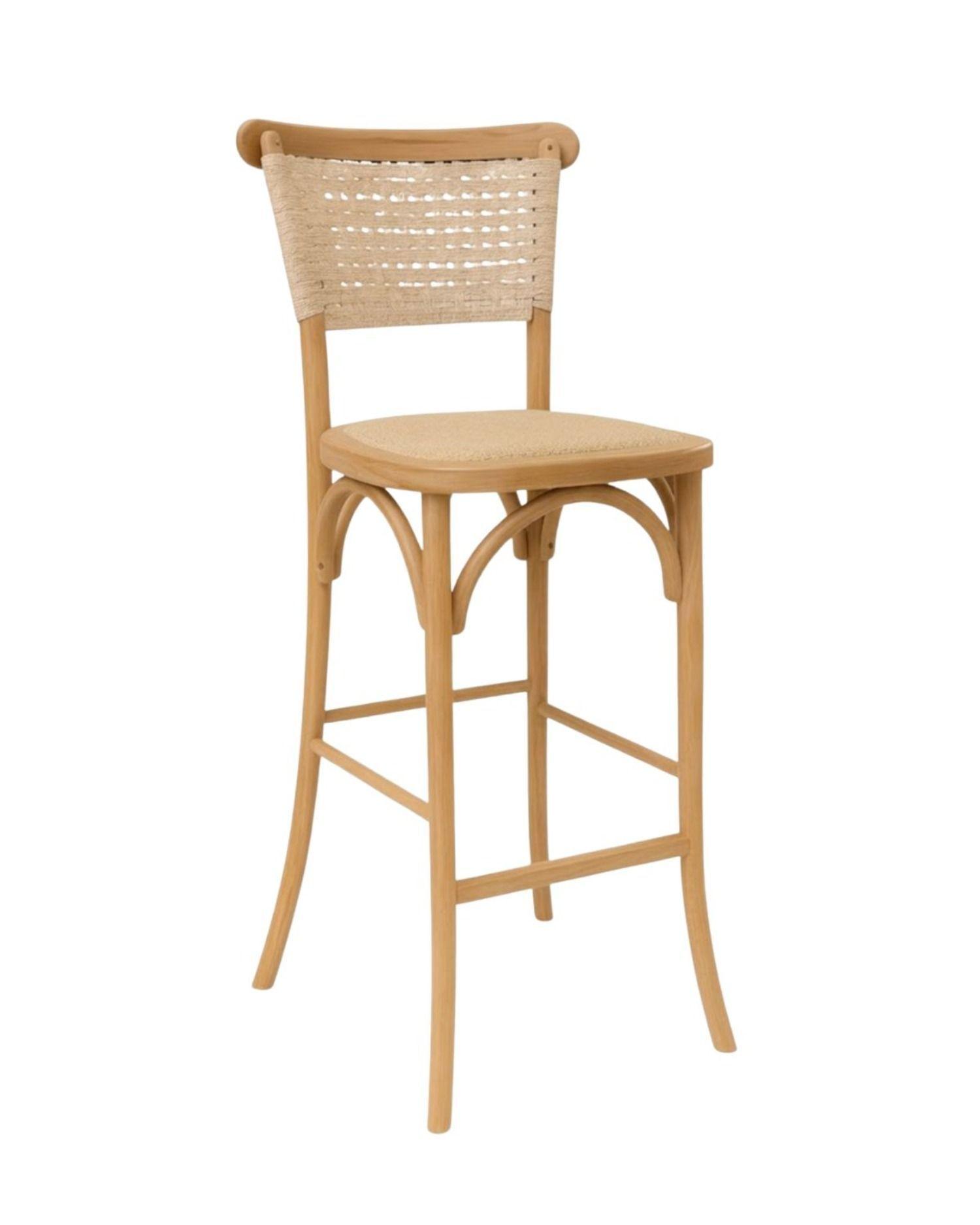 Taburete de Madera y Cuerda 66 cm Greta-0