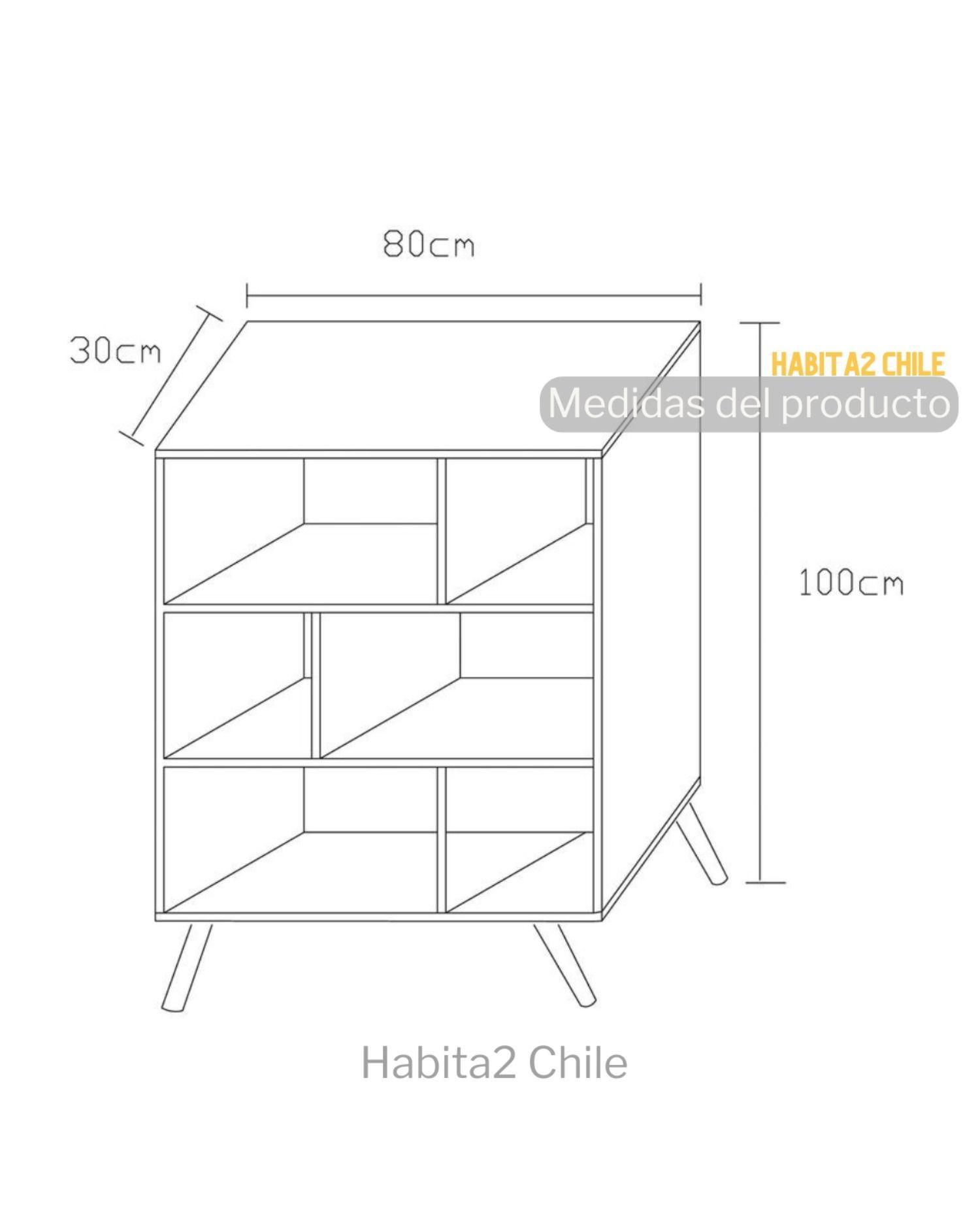 Librero 6 Niveles Grid 80x100x30-4