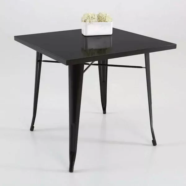 MESA TOLIX CON CUBIERTA METALICA 80X80 PARA CAFETERIA O RESTAURANTE-2