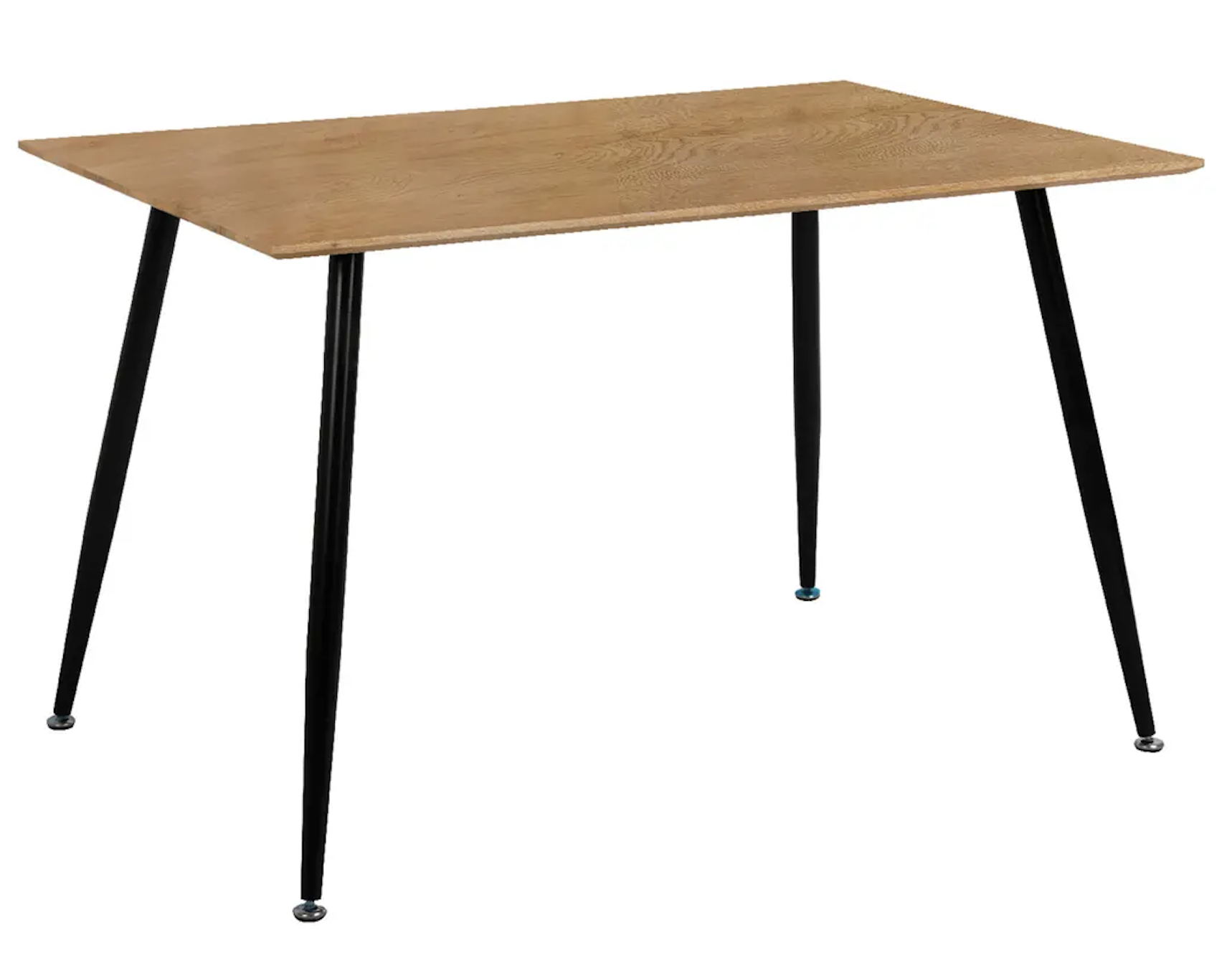 COMEDOR PIMA MESA CON PATAS NEGRAS 120X75CM RECTANGULAR + 4 SILLAS WINDSOR MADERA-2