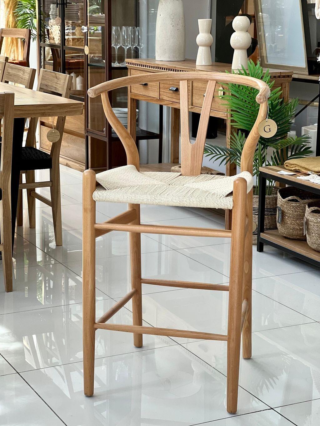 TABURETES DE MADERA Y RATTAN WISH 75 CM-4