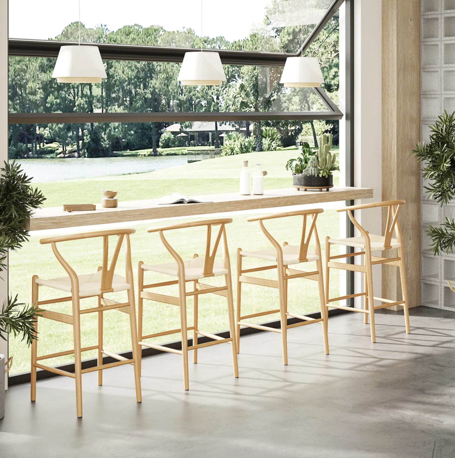 TABURETES DE MADERA Y RATTAN WISH 75 CM-5