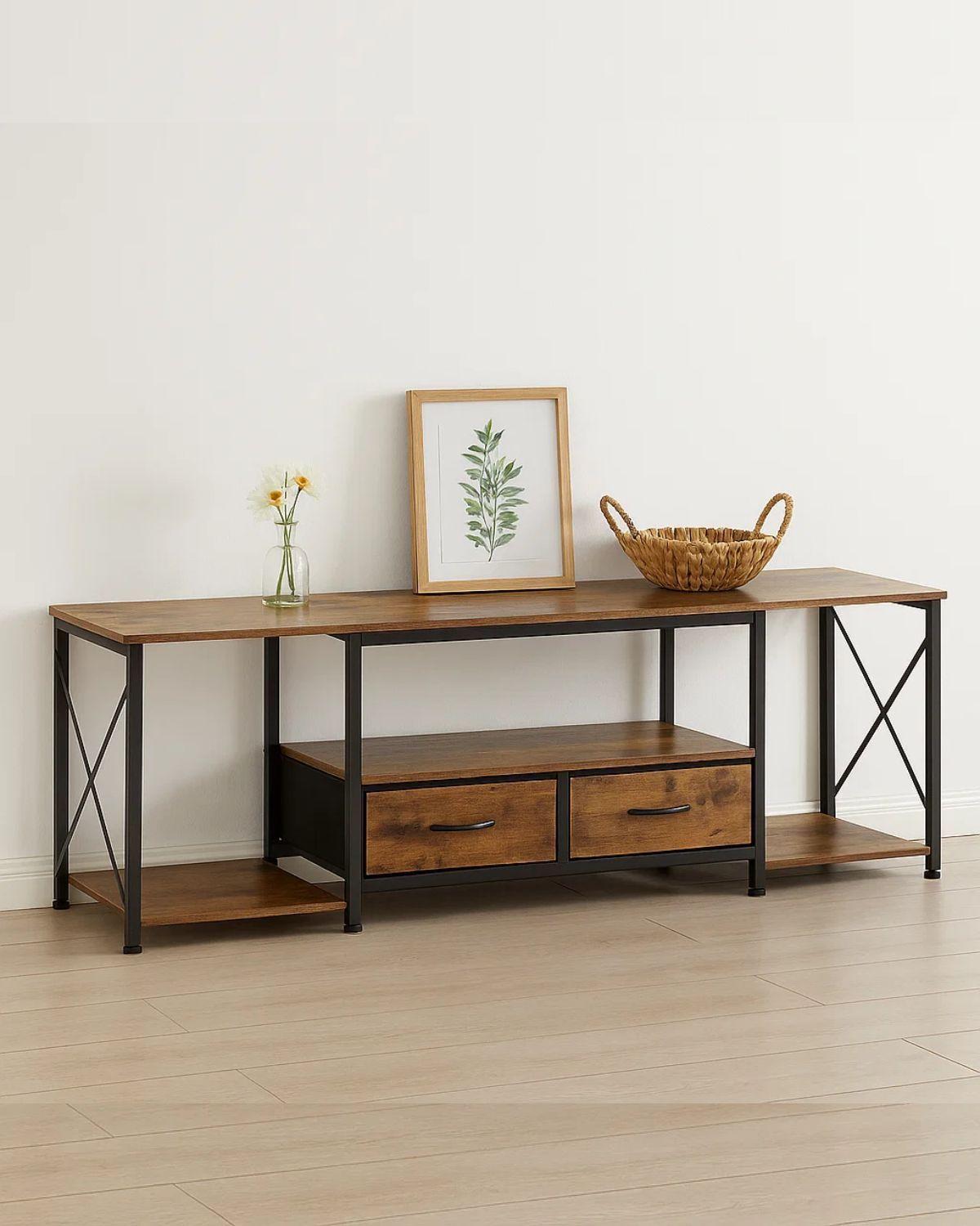 RACK TV 160CM VICENTE RECTANGULAR INDUSTRIAL Habita2 Chile | Paris.cl