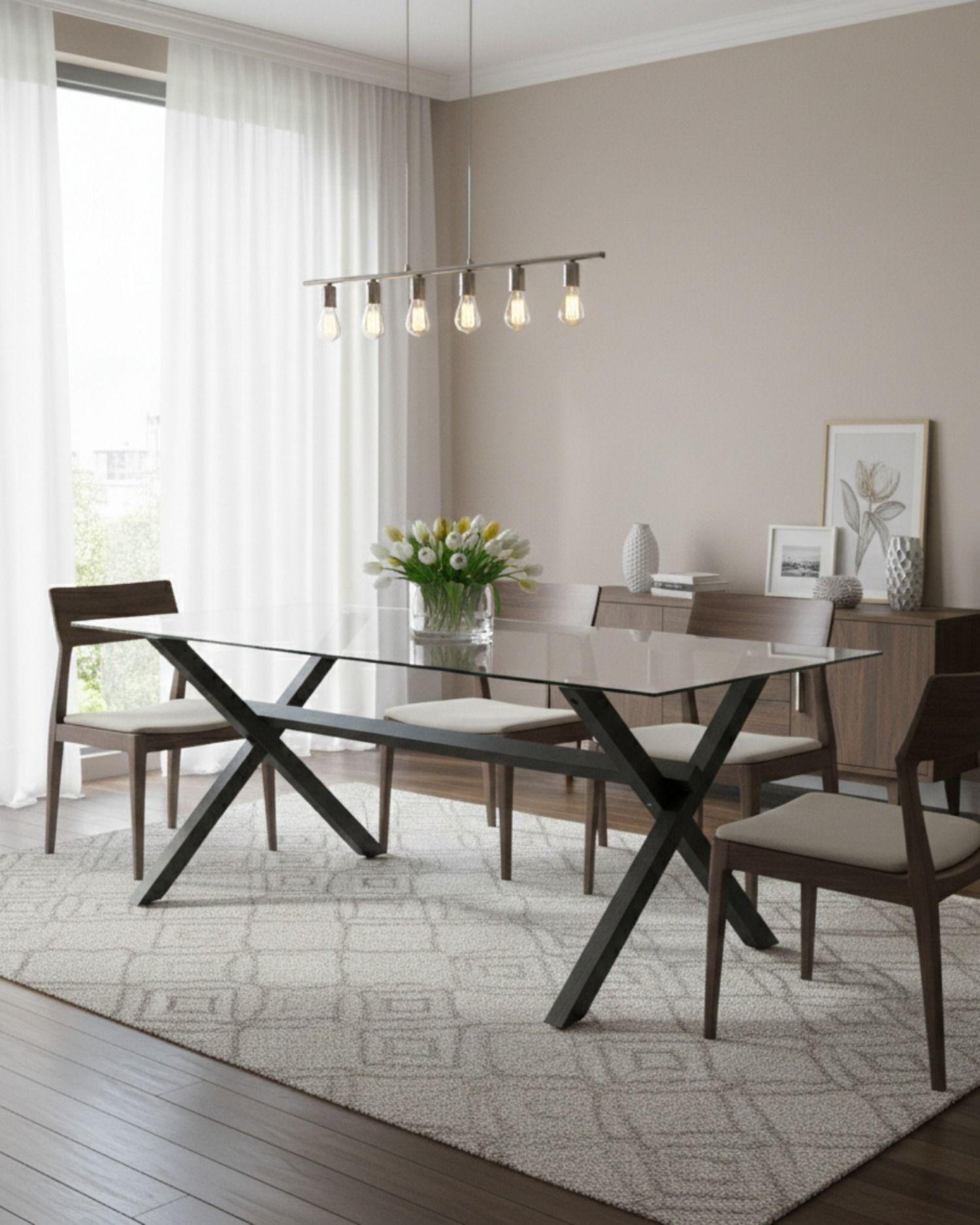 Mesa de Vidrio X Black 140X90-3