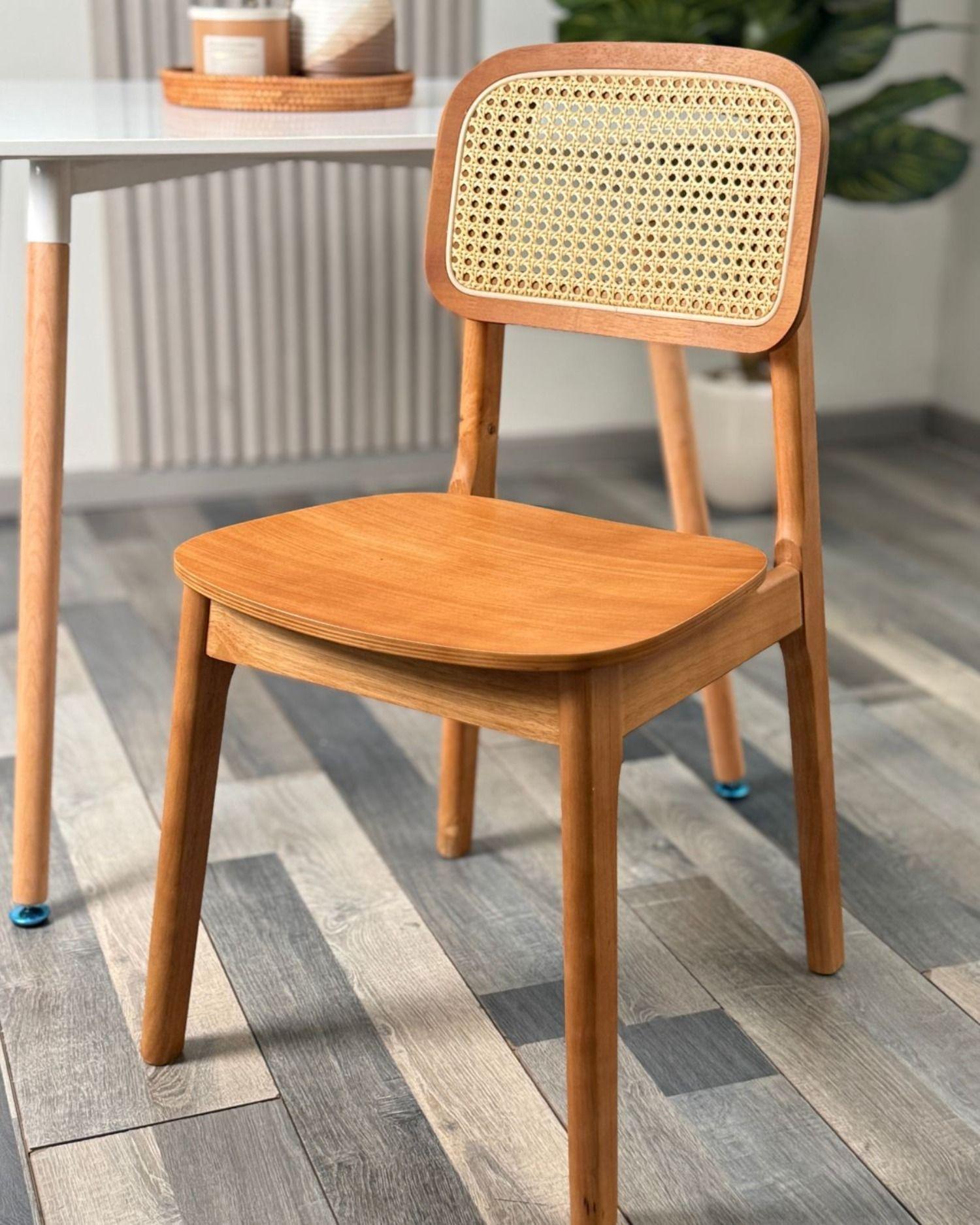 Set de 2 sillas Rattan y Madera Roxy-1